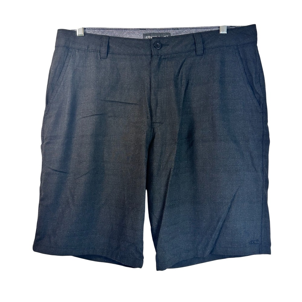 ONeill Mens Hybrid Walk Shorts Dark Gray Heathered Size 38 Casual Beach Surf